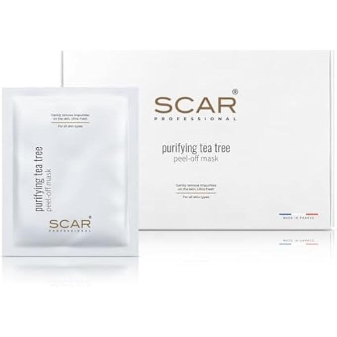 SCAR FACE CARE PEEL-OFF MASK, 30G PACK OF 5, MADE IN FRANCE EXFOLIATING FACIAL MASK FOR BLEMISHES AND UNEVEN SKIN TONE - Image 1